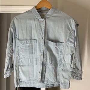 Women’s Zara lightweight cropped over shirt